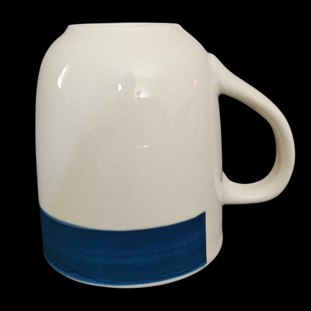 Gibson Everyday China White Blue Band Ceramic Coffee Mug Cup